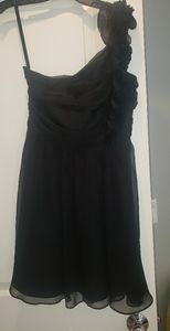 Limited one shoulder black chiffon dress Size 2